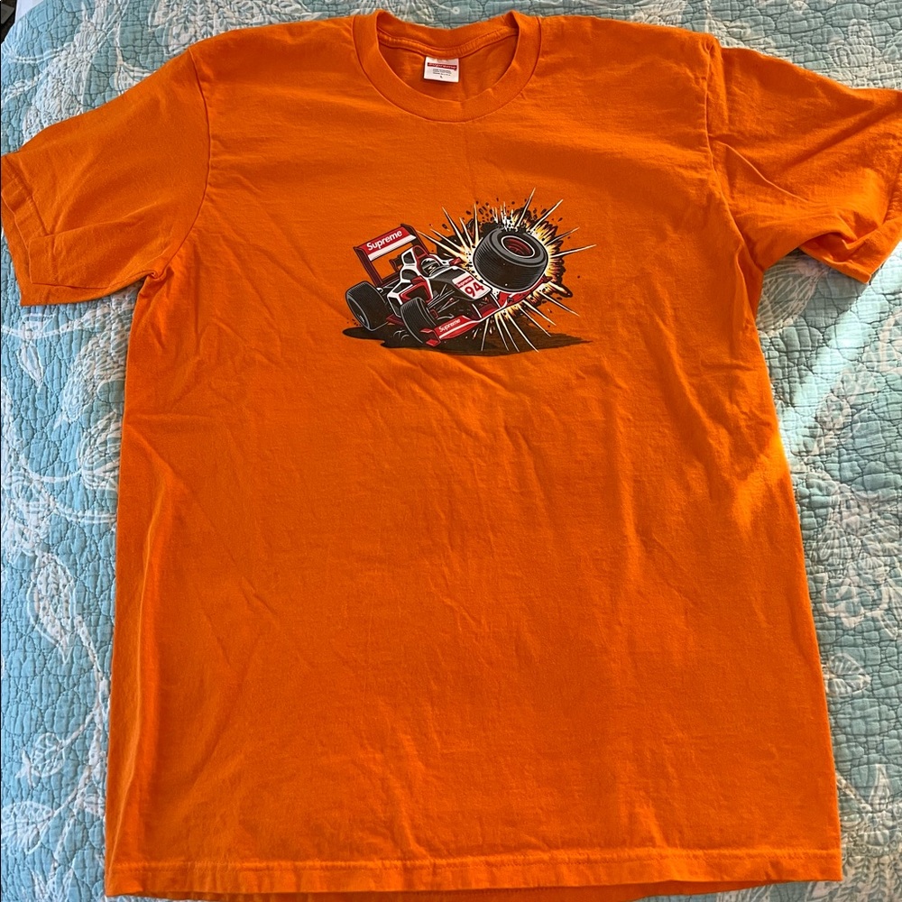 Authentic Supreme Orange T-Shirt Large